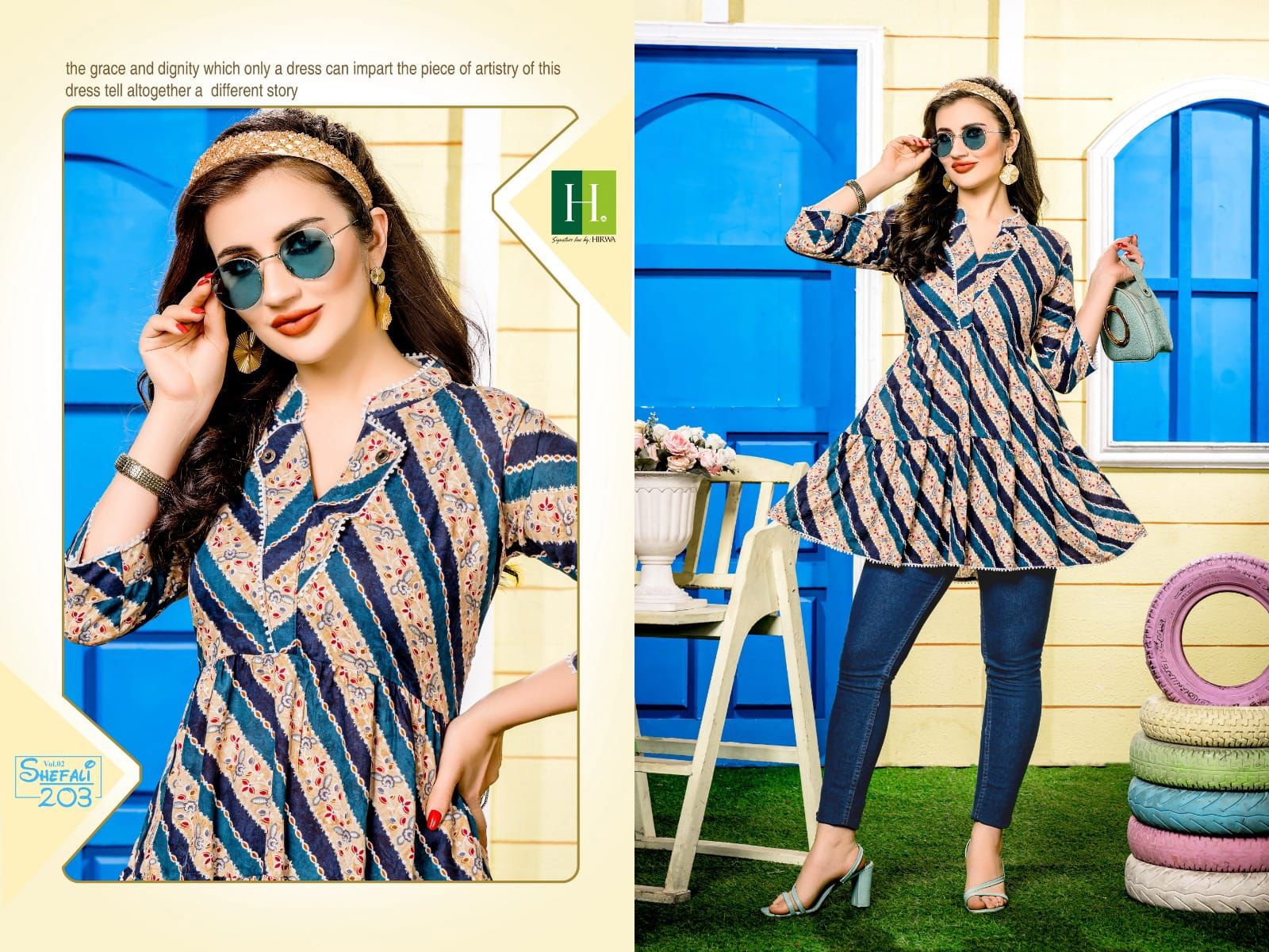 Shefali Vol 2 By Hirwa Short Ladies Top Catalog